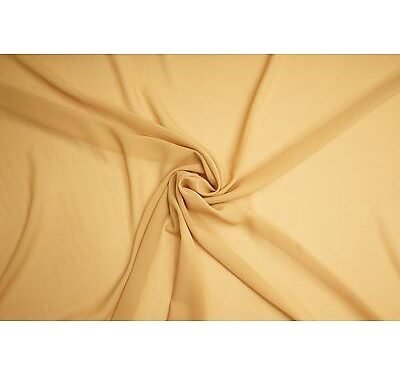 Tissu Mousseline Georgette  Moutarde vendu au mètre