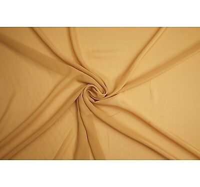 Tissu Mousseline Georgette  Moutarde vendu au mètre