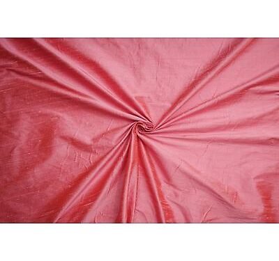 Tissu Shantungs de soie  Fraise vendu au mètre