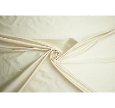 Tissu Shantungs de soie  Ivoire vendu au mètre