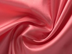 Tissu mikado polyester soie coloris Corail