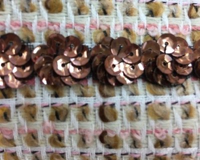 Galon "rococo" chocolat pailleté