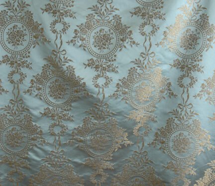 Brocard Louis XVI bleu nattier et or