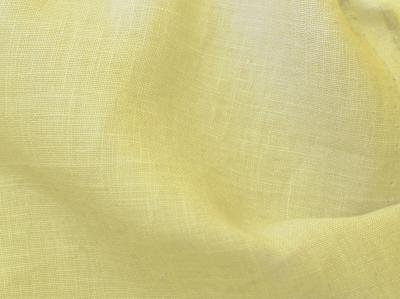Toile de lin lavé jaune pâle